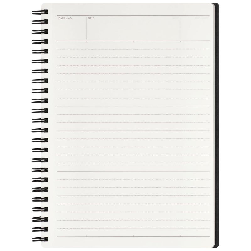 Maruman MNEMOSYNE Soft Cover Notebook 8.27 x 5.83 Inches (A5), 7mm ruled 24-line, 80 Sheets, Black, 1 ea. (N295-05) - Image 4